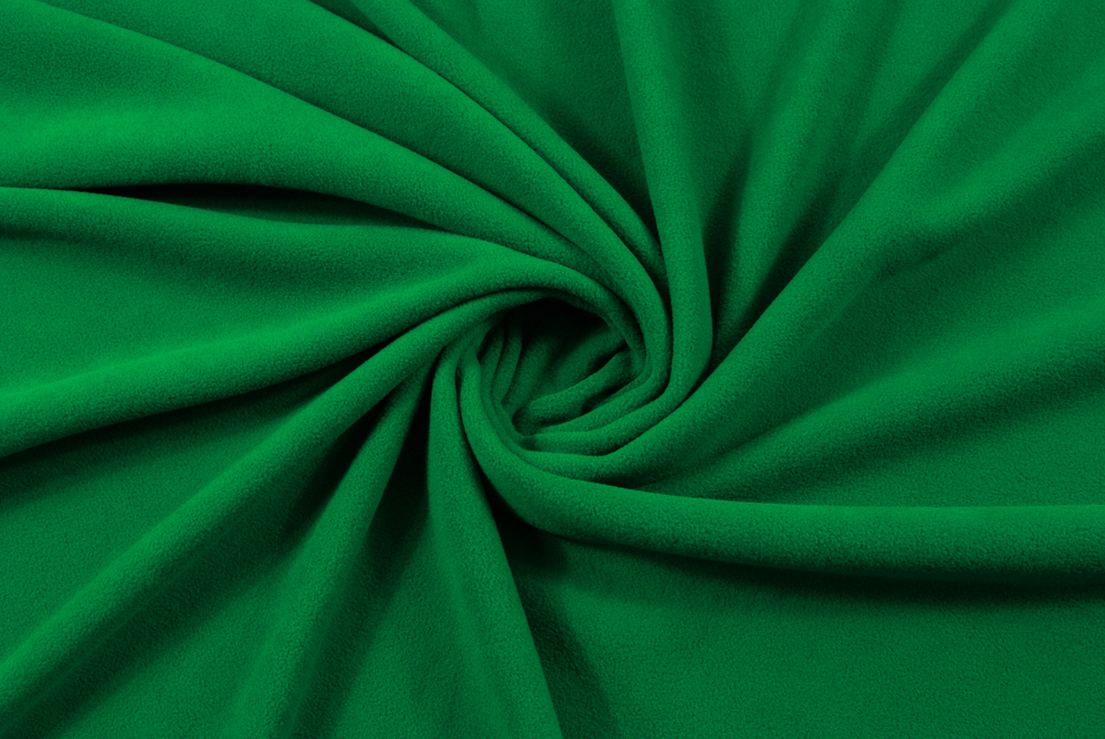 Tessuto pile antipilling stretch verde bandiera