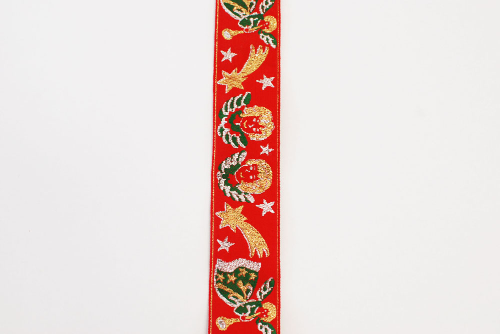 Nastro Jacquard Rosso Con Nodo Celtico - 9 Metri X 3,5 Cm - Per Abbigliamento, Fai Da Te, Decorazioni