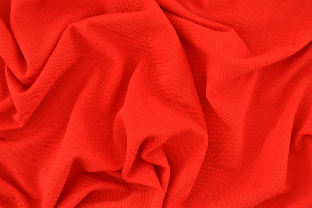 Jersey piqué di cotone leggero rosso h.184cm