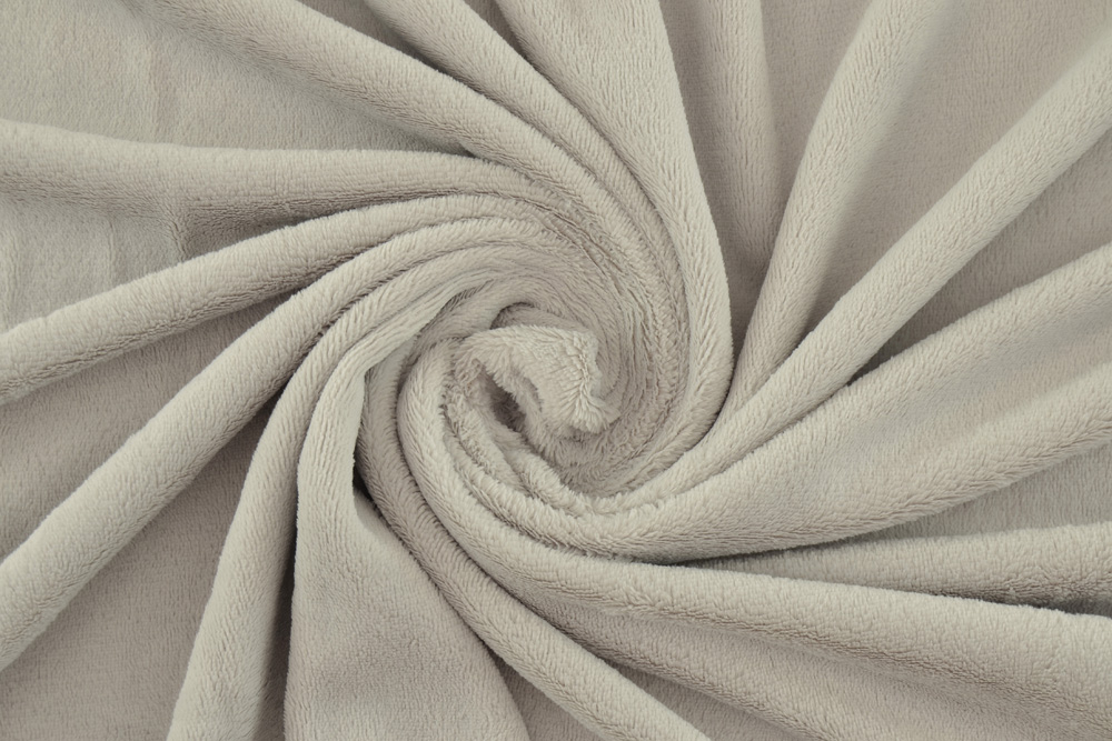 Piumino Bifacciale Zoe 220x240 Cm, Lato Microfibra E Pile, Grigio Chiaro/scuro, 400 G/m²