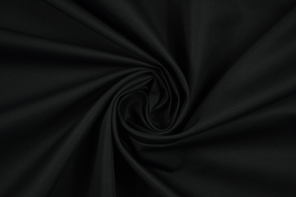 Gabardine robusta misto cotone nero Gabardine robusta misto cotone nero