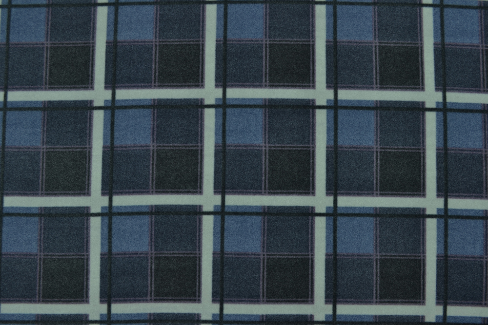 Tessuto pile a quadri blu Tessuto pile a quadri blu
