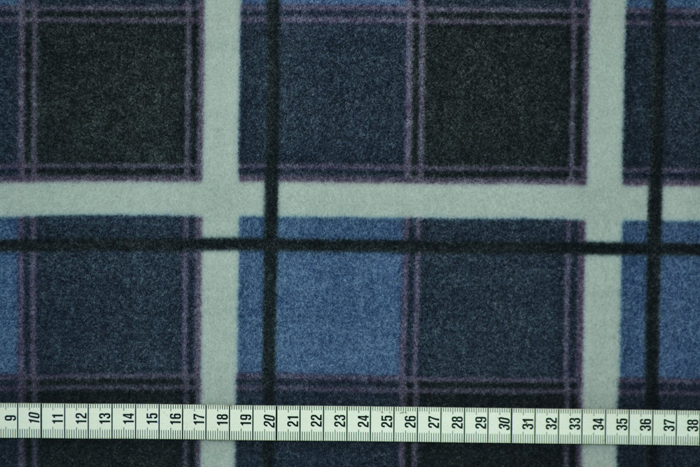 Tessuto pile a quadri blu Tessuto pile a quadri blu
