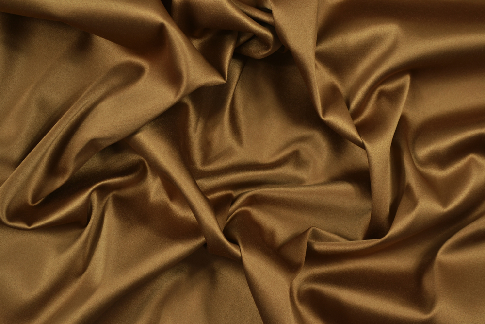 Raso duchessa in misto cotone stretch marrone rame Raso duchessa in misto cotone stretch marrone rame