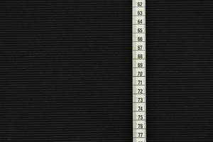 Misto cotone nero a righine bianche