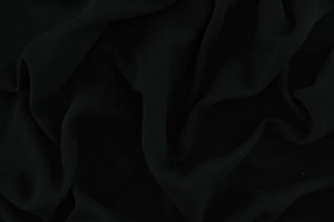 Doppia garza liscia (Mussola) di puro cotone nera