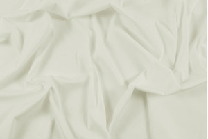 Popeline di cotone stretch bianco panna