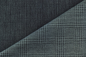 Denim stretch blu Principe di Galles tinto filo