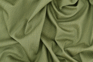 DENIM JACQUARD VERDE A PUNTINI GIALLI