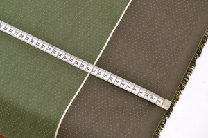 DENIM JACQUARD VERDE A PUNTINI GIALLI