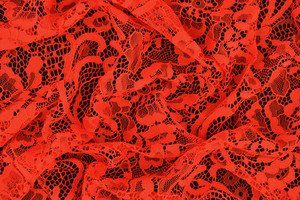 Pizzo cordonetto smerlato rosso arancio