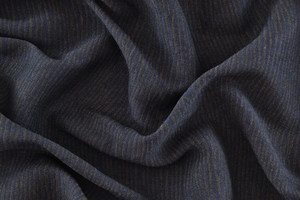 Jacquard puro cotone d'arredamento striato blu marrone