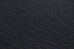 Jacquard puro cotone d'arredamento striato blu marrone