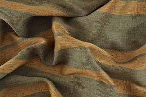 Tessuto d'arredamento in lana a righe marroni