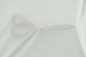 Jersey bi-stretch semi-trasparente opaco bianco