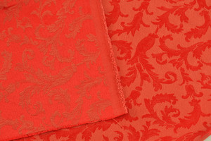 Damascato ramage rosso h.315cm