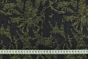 Denim blu jacquard stretch con lurex oro 2