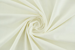 Velluto di cotone 1500 righe panna operato a quadri