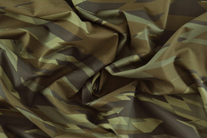 Batista puro cotone fantasia geometrica militare