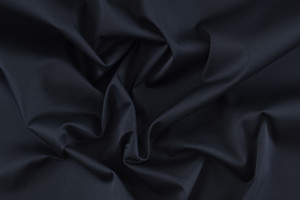 Raso opaco pesante di cotone stretch blu notte
