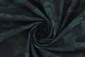 DENIM STRETCH JACQUARD MIMETICO BLU E VERDE