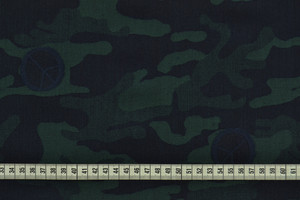 DENIM STRETCH JACQUARD MIMETICO BLU E VERDE