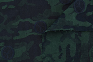 DENIM STRETCH JACQUARD MIMETICO BLU E VERDE