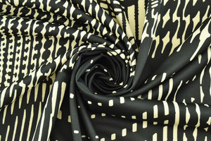 Jersey doppio nero e beige