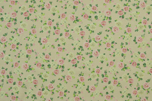 Cotone fiammato rosa pallido a roselline