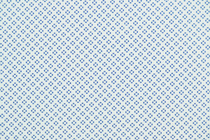 Popeline stretch da camiceria motivo geometrico blu