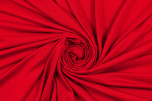 Jersey di cotone bi-stretch rosso