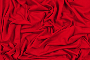 Jersey di cotone bi-stretch rosso