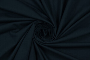 Jersey di cotone bi-stretch blu scurissimo