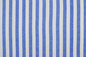 Jersey di cotone stretch a righe bianco blu délavé