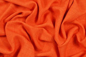 Tessuto simil-lino ingualcibile rosso arancio