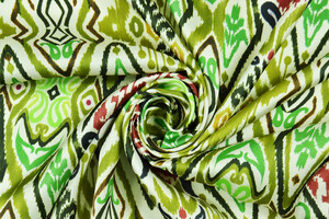 Raso leggero di viscosa stampa etnica