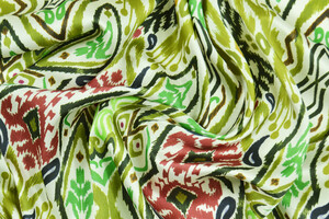 Raso leggero di viscosa stampa etnica