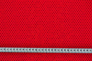 Jersey stretch rosso a paillettes