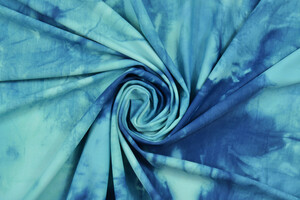 Lycra fantasia astratta blu e celeste
