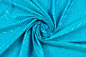 Lycra turchese con paillettes 330g