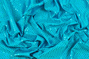 Lycra turchese con paillettes 330g