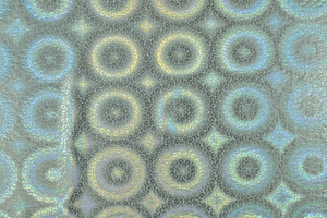 Lycra spalmata lucida a cerchi argento