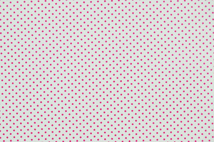 Cotone bianco a pois piccoli magenta
