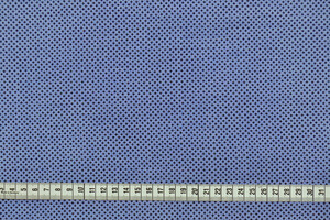 Panama di puro cotone da camiceria blu motivo geometrico