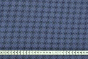 Popeline di puro cotone blu motivo geometrico