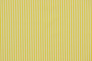 Popeline di puro cotone bianco stampa a righine gialle