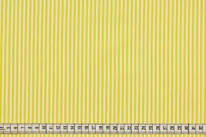 Popeline di puro cotone bianco stampa a righine gialle