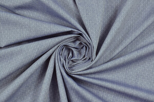 Chambray di puro cotone jacquard a puntini