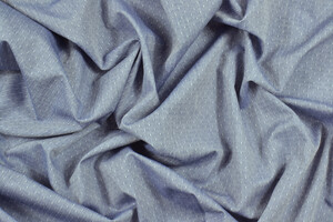 Chambray di puro cotone jacquard a puntini