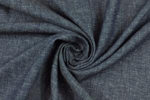 Denim leggero in lino e viscosa blu
